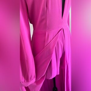 Pink Long Sleeve Maxi Romper, Large NWOT